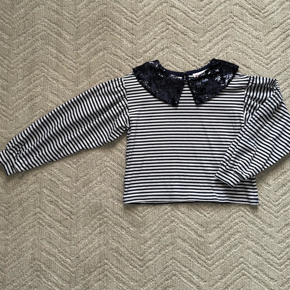 American Girl Shirt w sequin collar - M (10/12)